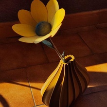 ayçiçeği vazo dekor mat Toplamak çiçek ev dekoru 3d print model - Mito3D