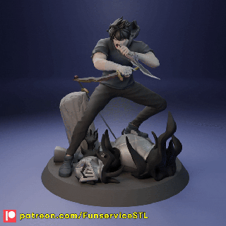 sung jin-woo solo leveling anime 3d print model - Mito3D