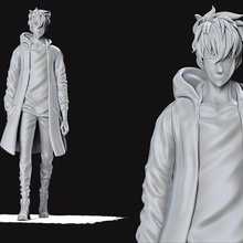 cantado Jin woo 3d impressão modelo arte manhwa só nivelamento monarca sombra figuras miniaturas esculturas personagem herói 3d print model - Mito3D
