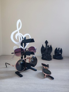 oculos escuros suporte casa óculos Sol classificador moderno musical raio banimento 3d print model - Mito3D