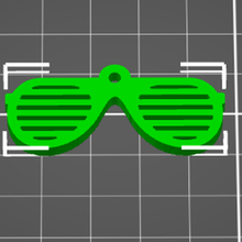 lunettes soleil pendentif Collier boucles d'oreilles charme 3d print model - Mito3D