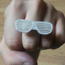 lunettes de soleil haut forme courte mini-ring-a-chose bijoux les anneaux l'anneau stubby anneau 3d print model - Mito3D