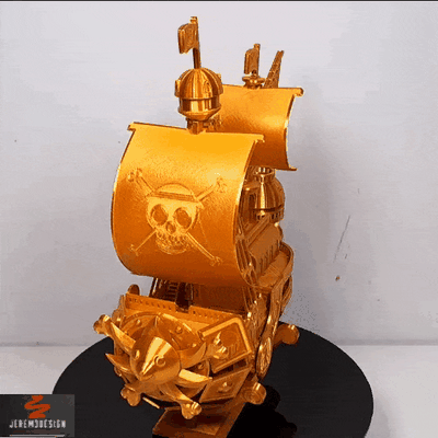 soleado pieza 67 piezas soportes trozo embarcacion modelo anime manga pirata paja sombrero luffy colección montaje equipo ventilador bricolaje diy letras artesanía regalo coleccionista articulo pla escala japonés cultura 3d print model - Mito3D