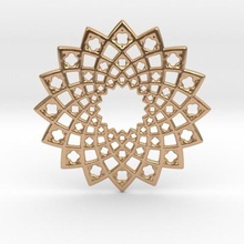 sunny fractal medallion jewelry pendant pendulous luifer 3d print model - Mito3D