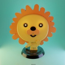 ensoleillé Lion sculpture jouet 3d print model - Mito3D