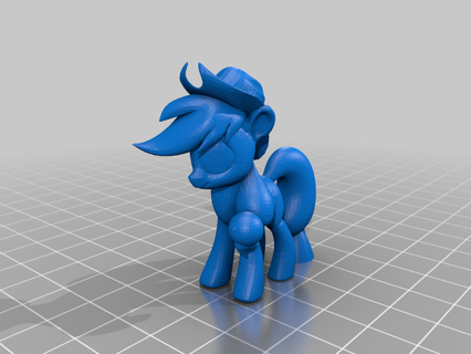 sunset moongazer apple jack little pony 3d printing 3d print model - Mito3D