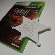 coucher soleil salsepareille adjoint badge Jeu Tomber Vegas jeu Xbox Bethesda obsidienne 3d print model - Mito3D