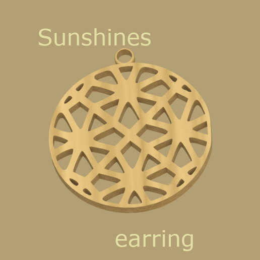 sunshines earring jewelry earrings flower idealab chique xmas 3D print model - Mito3D