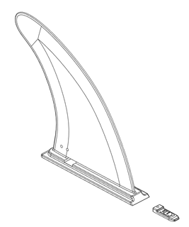 barbatana ficar pé remo prancha paddle borda 3d print model - Mito3D