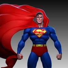 super-man - 30cm superman dc comics league of justice 3d print model - Mito3D