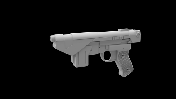súper comando pistola mandaloriano desintegrador 3d print model - Mito3D