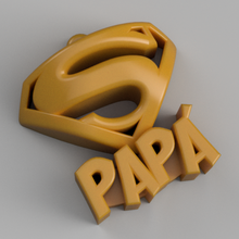 Super Papa Vaters Schlüssel Ring 3d print model - Mito3D
