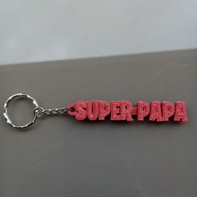 super dad key ring 3d print model - Mito3D
