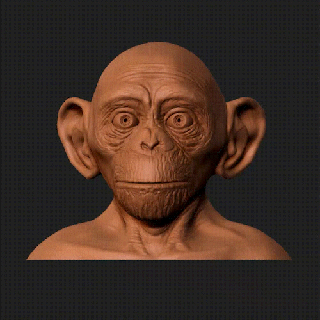 super détaillé chimpanzé art animal cool miniature 3d 3dprintables imprimables meilleur flexi usine singe singes 3dprint 3d print model - Mito3D