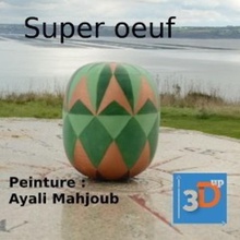 super egg art 3d print model - Mito3D