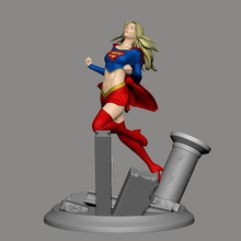 super girl art jannie woman model 3dprint comic 3d print model - Mito3D