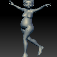 super grand-mère art partie la figurine vieux femme jeune fille vintage l'amour amusant 3d print model - Mito3D