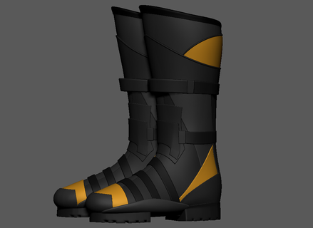 super hero boots superhero footwear shoes feet clothing high poly 3d print model - Mito3D