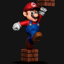 Süper Mario Sanat oyuncak oyun 3d print model - Mito3D