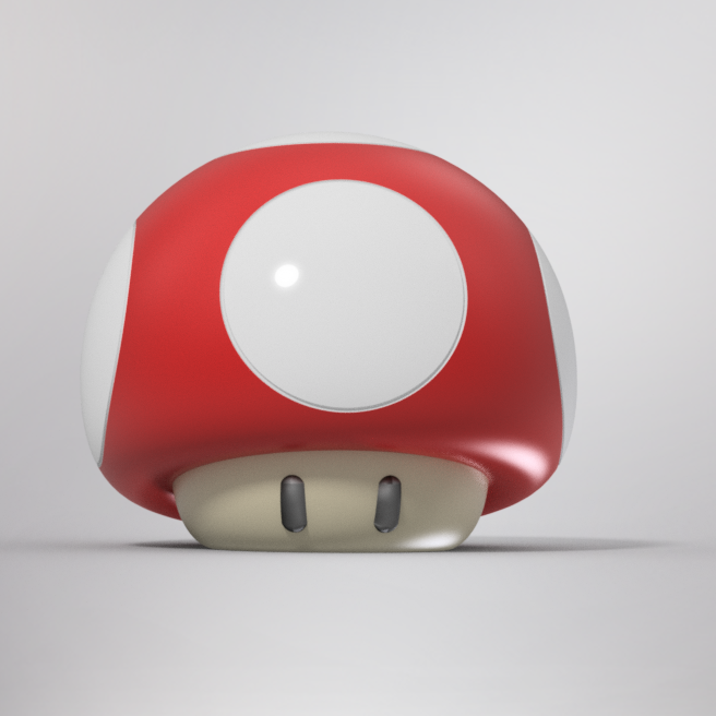 super Mario 1up livello fungo letto livellamento bros 3d stampa 3D print model - Mito3D