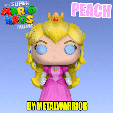 super mario bros - princess peach funko pop movie nintendo gaming video game figure sculpture nes 64 3D print model - Mito3D