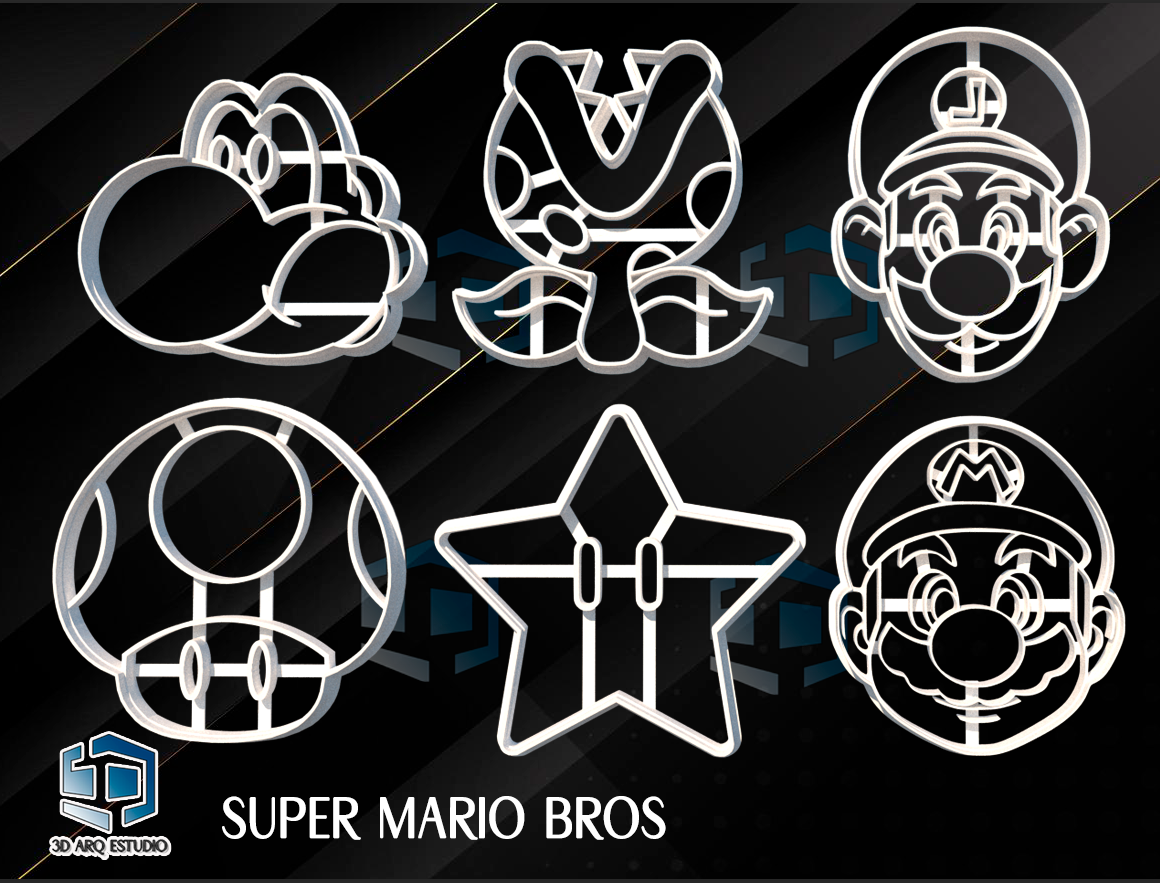 super Mario bros biscotto taglierina 3D print model - Mito3D