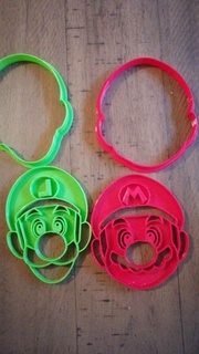 super Mario bros cookiecutter luigui fratelli biscotto taglierina film 3d print model - Mito3D