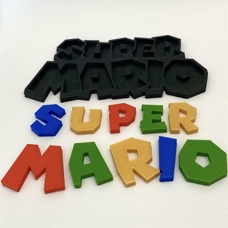 super mario bros logo puzzle 3d print model - Mito3D