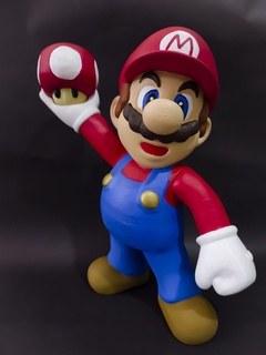 Super Mario bros unterstützt Spiel Film 3dprinting frei Modus Statue Pilz 3d 3dprint 3d print model - Mito3D