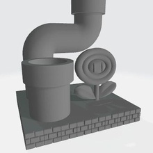 súper mario vela soporte 3d print model - Mito3D