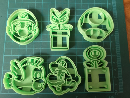süper mario kurabiye kesici araçlar galletalar cortante fırın depo 3d print model - Mito3D