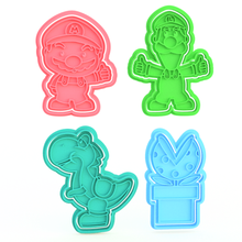 super mario cookie cutters set 13 home games video brick enemy star luigi pipe mushrooms stamp cookies cook cutter cithen 3d print model - Mito3D