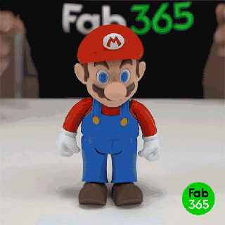 super mario foldable articulated games bros action figures toy 3d print model - Mito3D