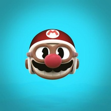 super mario keychain cartoon style bross pilot brothers brother key chain 3d print model - Mito3D