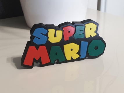 Super Mario Logo montieren Nintendo luigi Yoshi Pfirsich Spiel Video 3d print model - Mito3D