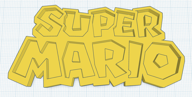 Super Mario Logo Abziehbild Nintendo Bowser König Koopa nes n64 bros Magie Königreich Leistung Star Pilz 3d print model - Mito3D