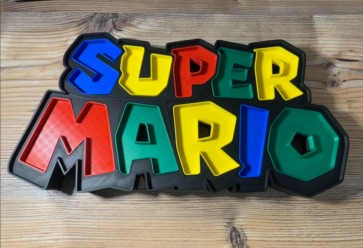 super mario logo led lamp mariobros games toy ledlamp game name luigi led-lamp 3D print model - Mito3D