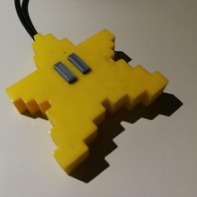super mario pixel star - bouton outil de l'électronique 3d print model - Mito3D