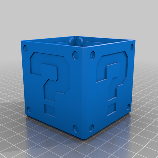 Super Mario Frage Box Startseite Mantel 3D print model - Mito3D