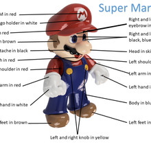 super mario scaled up 390 - now all parts printable game toy 3d print model - Mito3D
