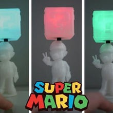 super mario brilhando quetion caixa vários jeu jogo lâmpada luz 3d print model - Mito3D