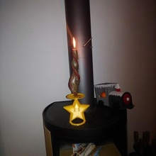 súper mario estrella candelero vela palo candelabro soporte bougie bugeo 3d print model - Mito3D
