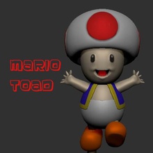 Süper mario toad oyun figürinler 3d print model - Mito3D