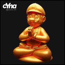 super Mario zen arte carattere giocattolo 3dprint disney buda buddha nintendo figura collettivo divertimento scultura statua sculture meditazione 3d print model - Mito3D