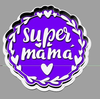 super mom mother's day 3d print model - Mito3D