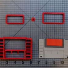 super nintendo cartridge cookie cutter set cartucho 3d print model - Mito3D