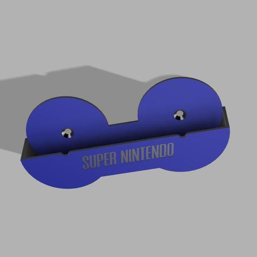 super nintendo controller holder game nes 3D print model - Mito3D