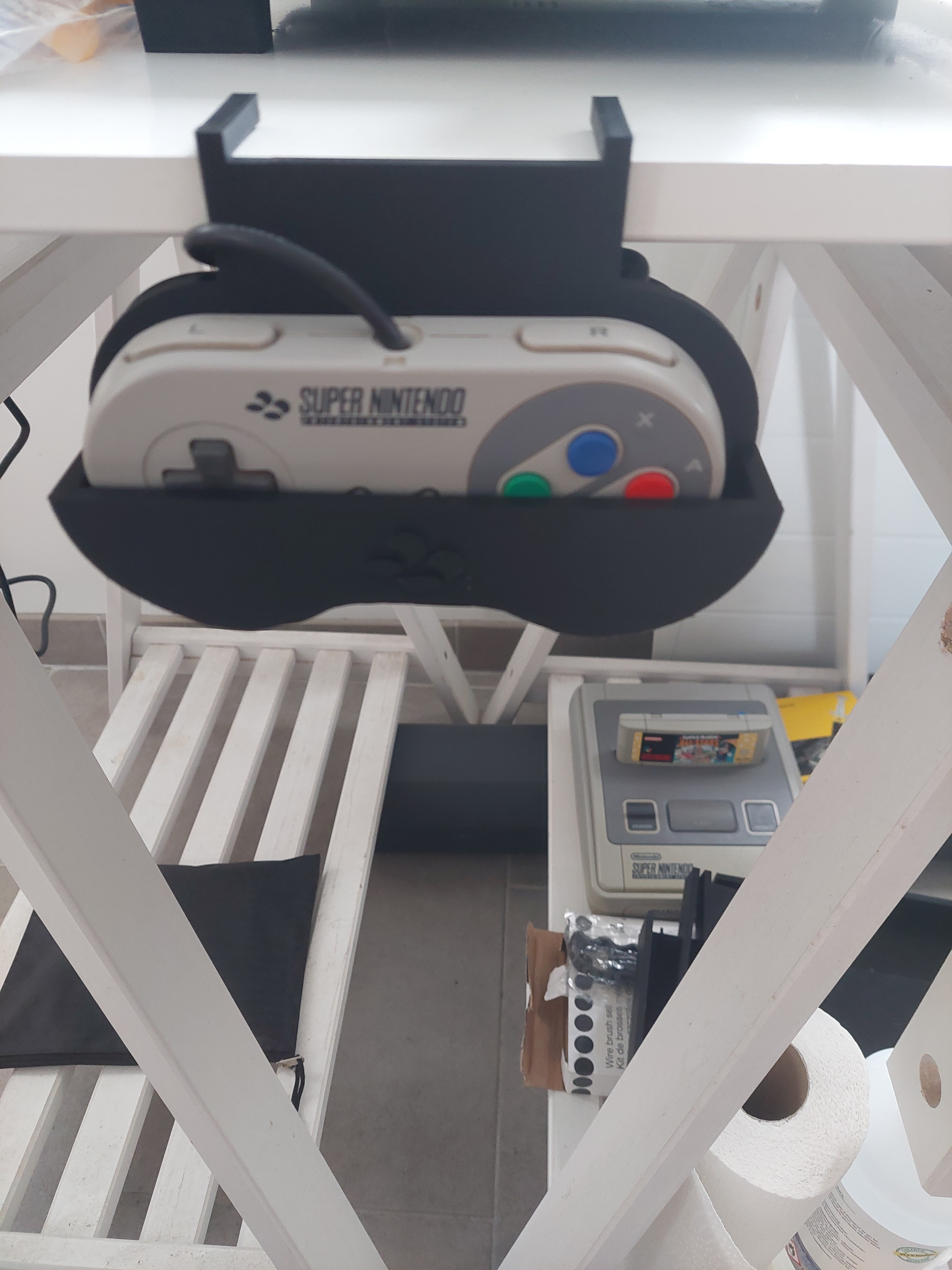 Süper nintendo kontrolör Kulp destek 20mm yazı tahtası Ikea kallax oyun kolu 3D print model - Mito3D