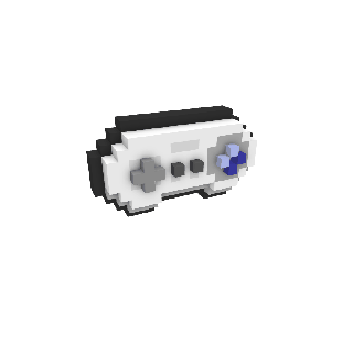 super Nintendo controlador arte pixel 3d 3d print model - Mito3D