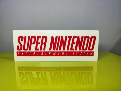 super Nintendo logotipo snes 3d print model - Mito3D